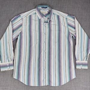 Tommy Bahama 100% Silk Button Down Pocket Shirt. Medium.